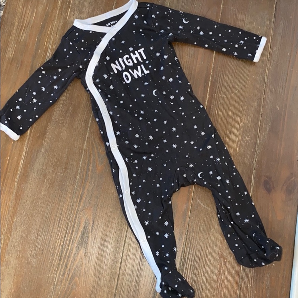 Carter’s 9M Night Owl Snap Footie Pajama